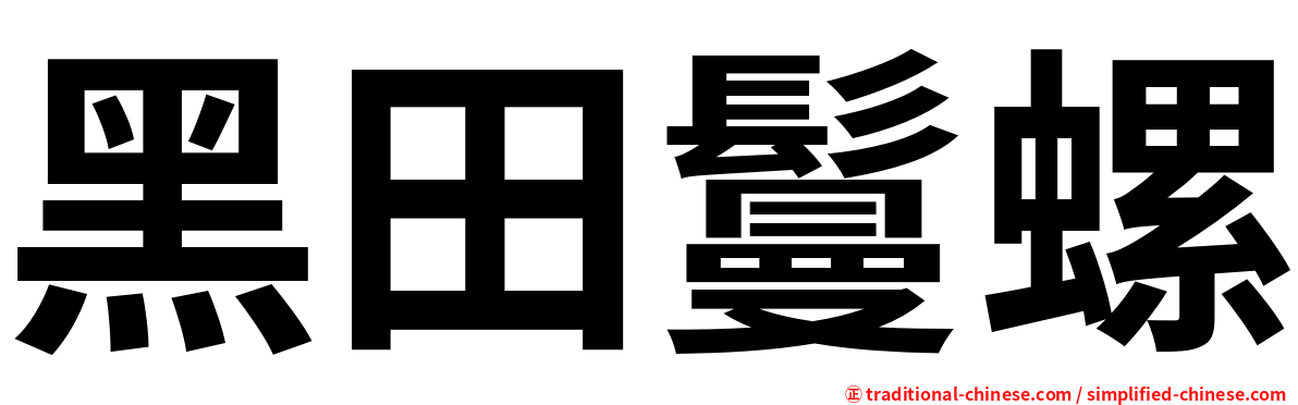 黑田鬘螺