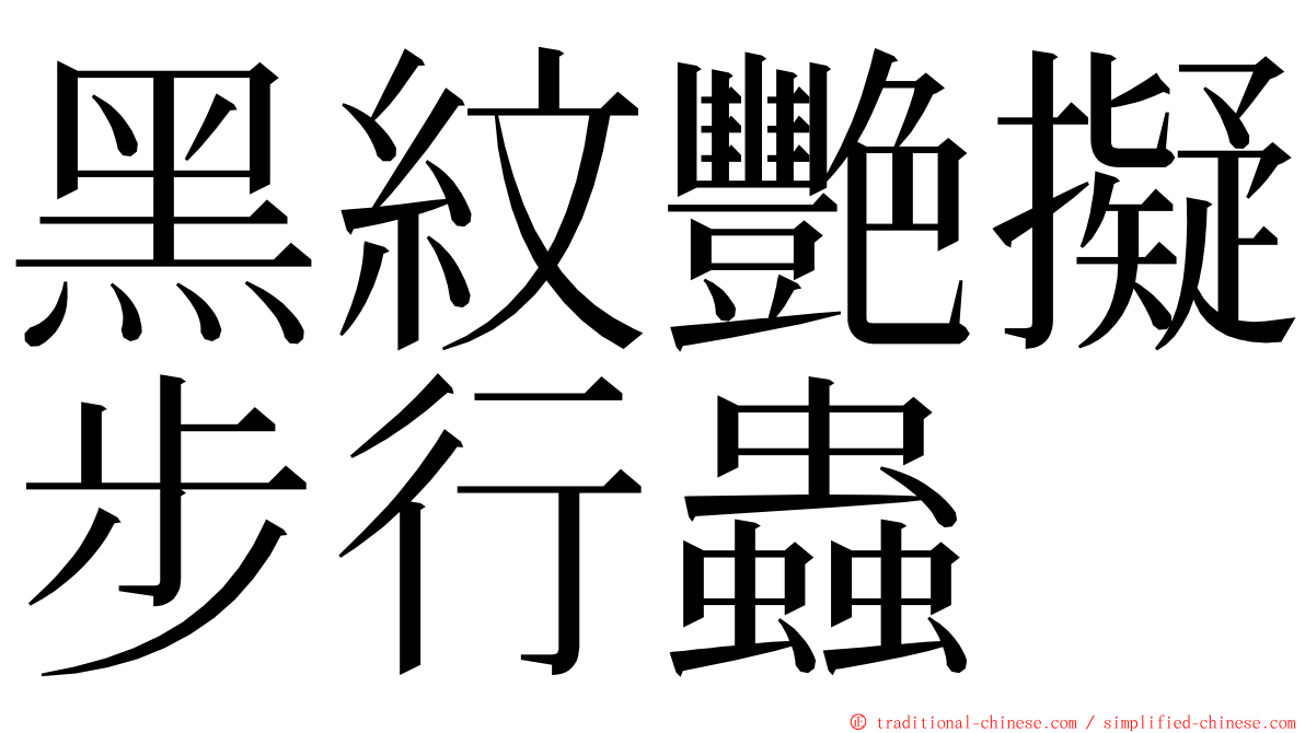 黑紋艷擬步行蟲 ming font