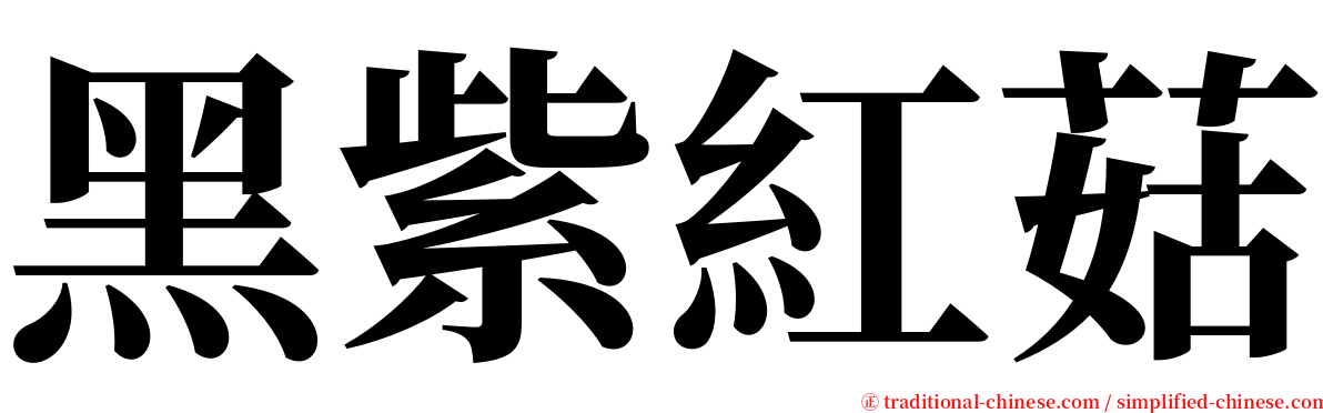 黑紫紅菇 serif font