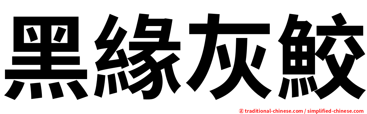 黑緣灰鮫