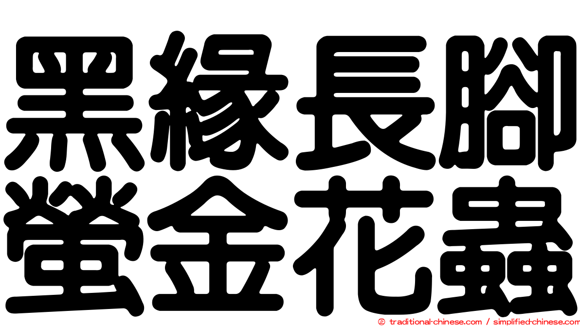 黑緣長腳螢金花蟲