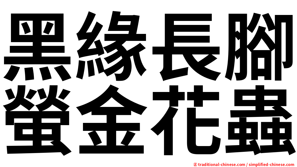 黑緣長腳螢金花蟲