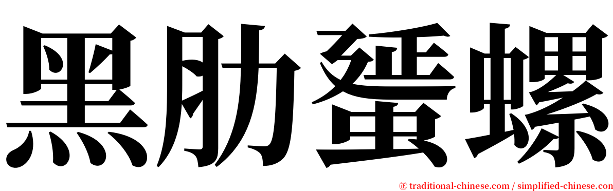 黑肋蜑螺 serif font