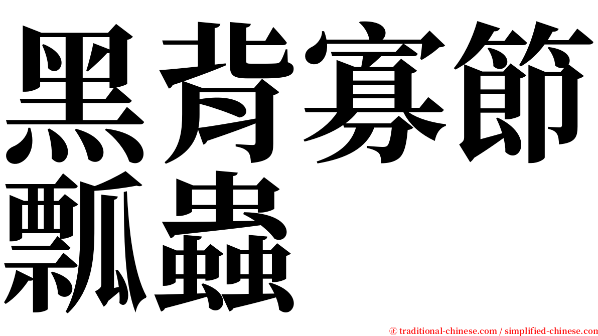 黑背寡節瓢蟲 serif font