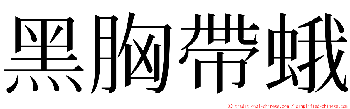 黑胸帶蛾 ming font