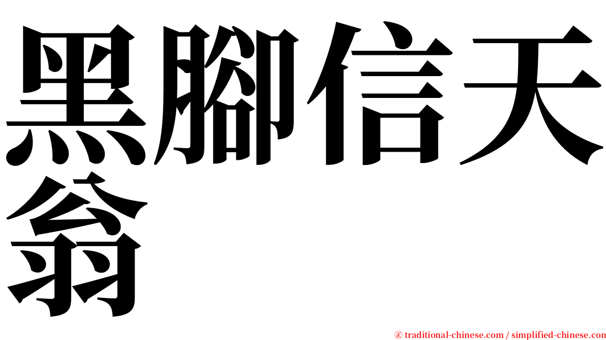 黑腳信天翁 serif font