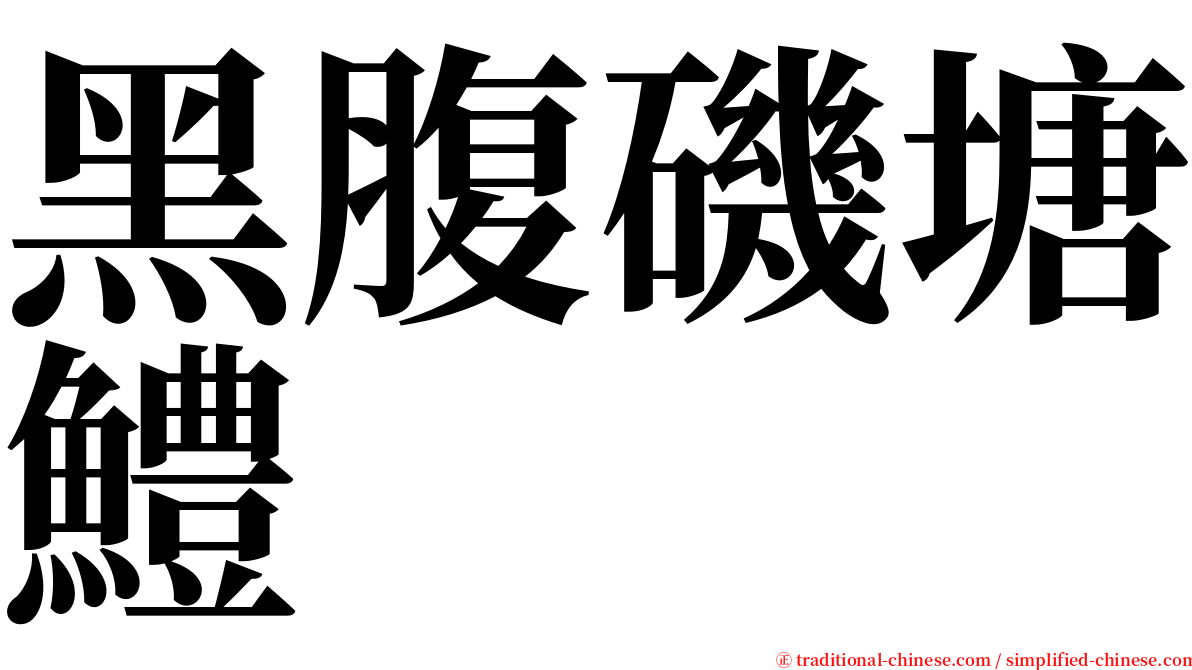 黑腹磯塘鱧 serif font