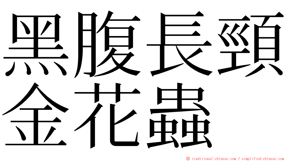 黑腹長頸金花蟲 ming font