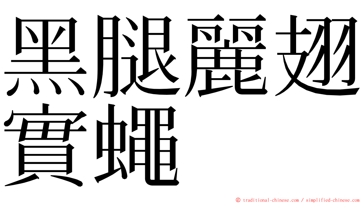 黑腿麗翅實蠅 ming font