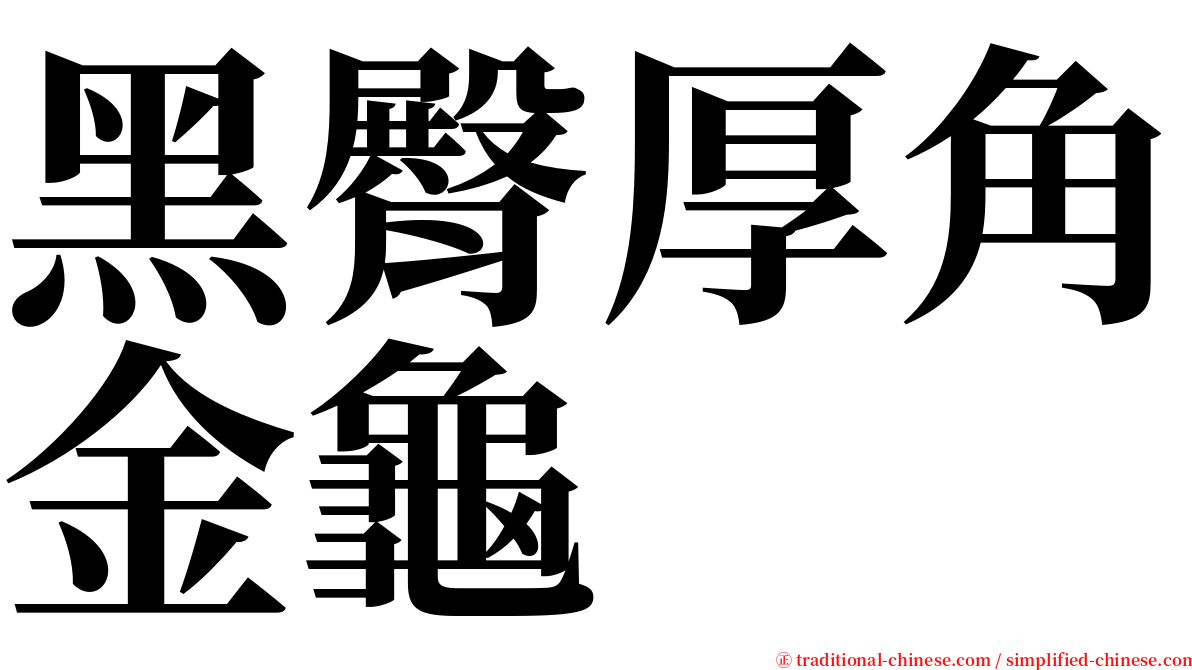 黑臀厚角金龜 serif font