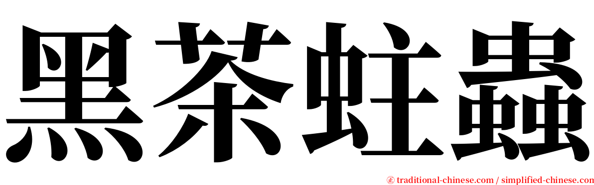 黑茶蛀蟲 serif font