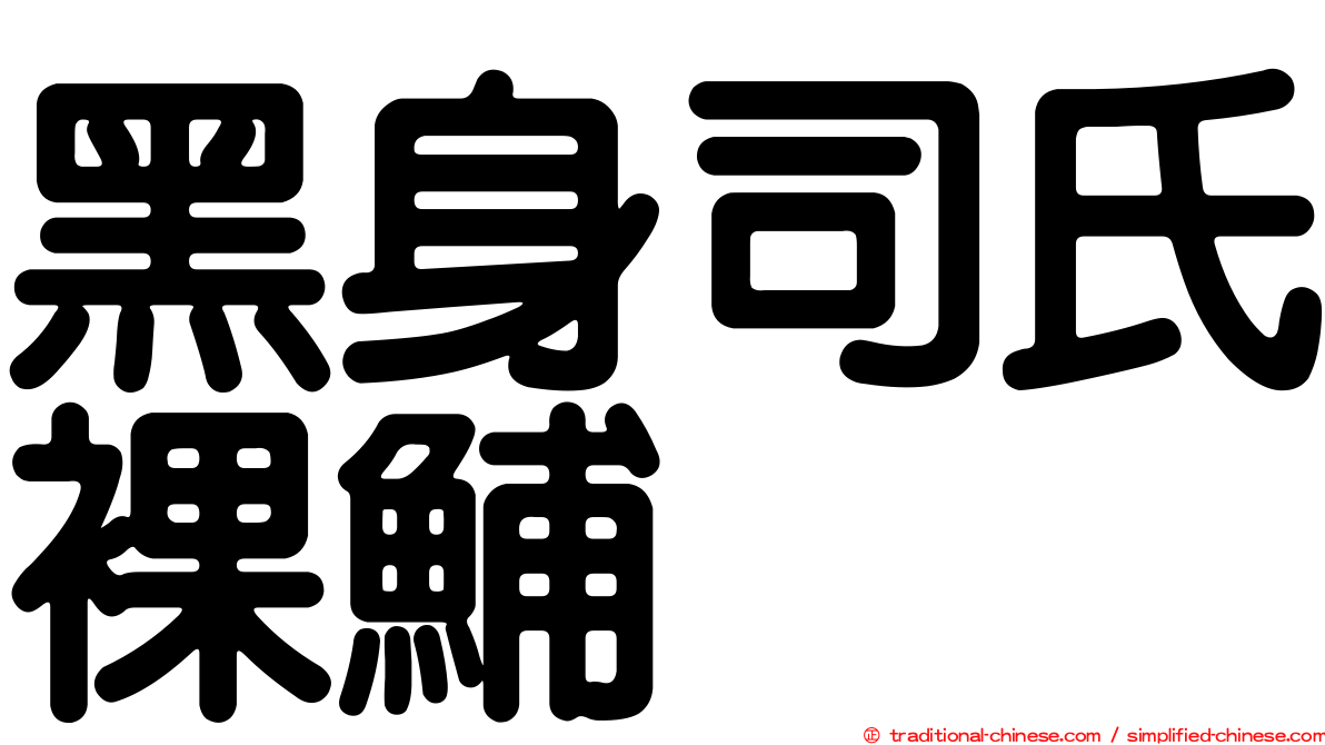 黑身司氏裸鯆