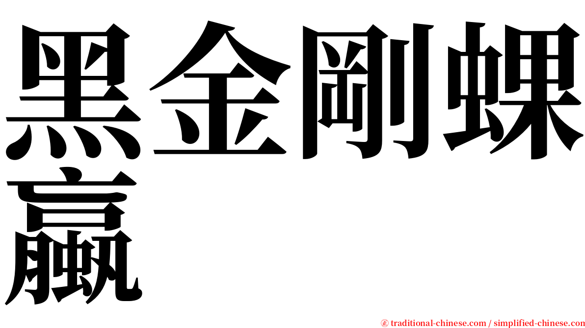 黑金剛蜾蠃 serif font