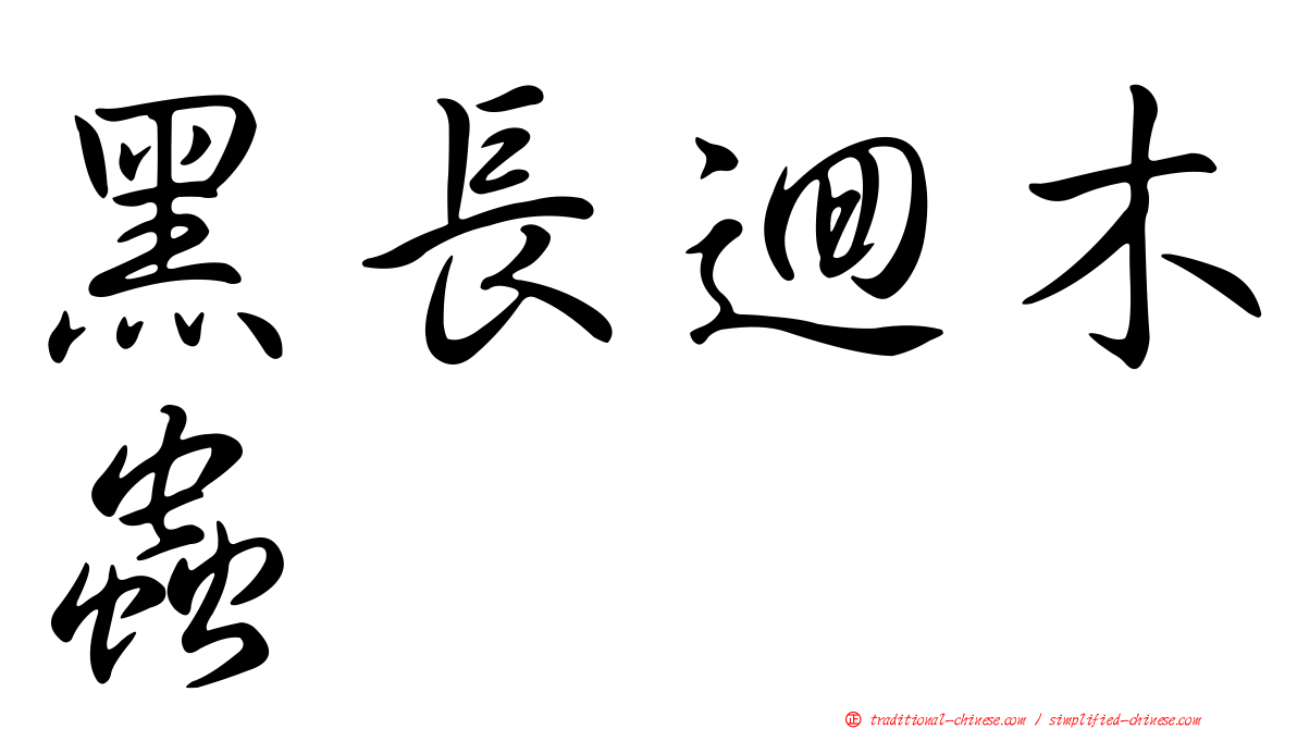 黑長迴木蟲