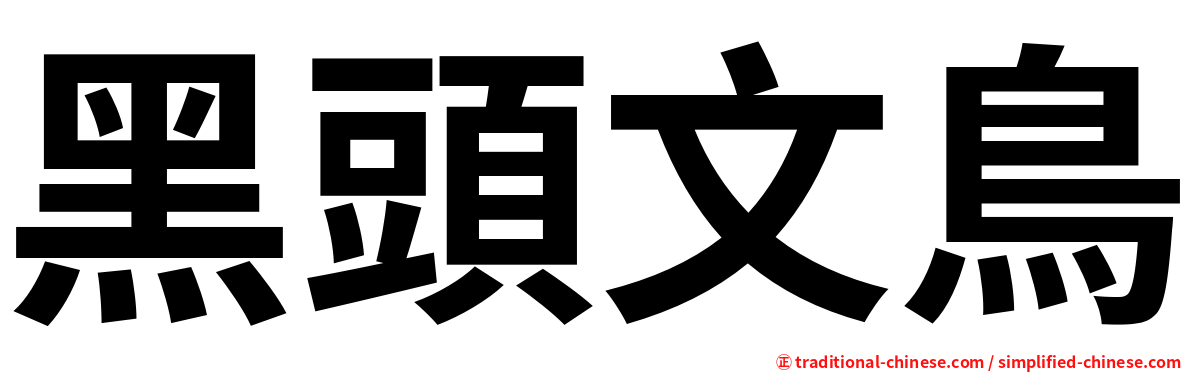 黑頭文鳥