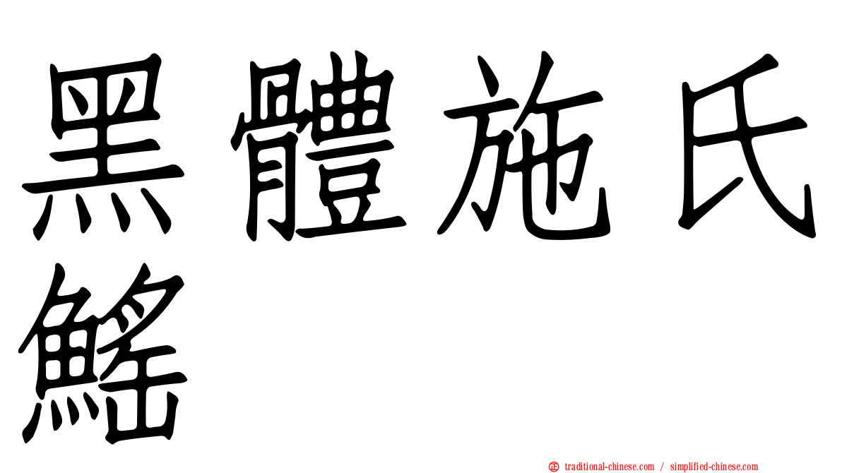 黑體施氏鰩