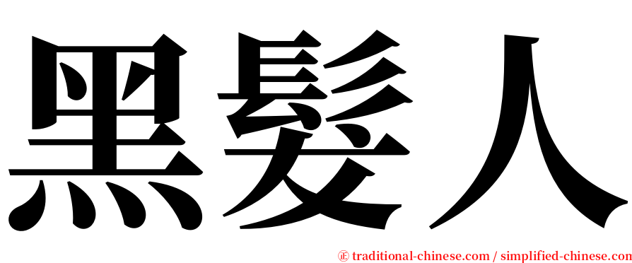 黑髮人 serif font