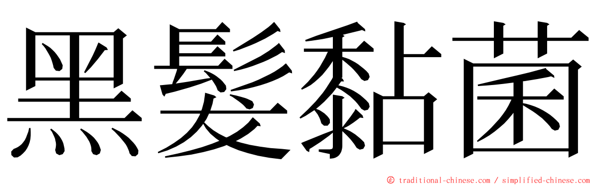 黑髮黏菌 ming font