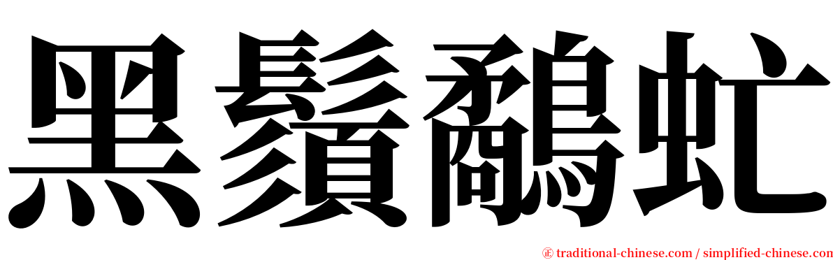 黑鬚鷸虻 serif font