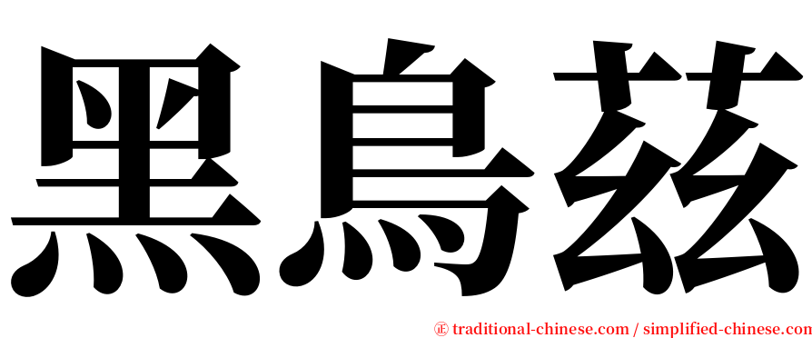 黑鳥茲 serif font