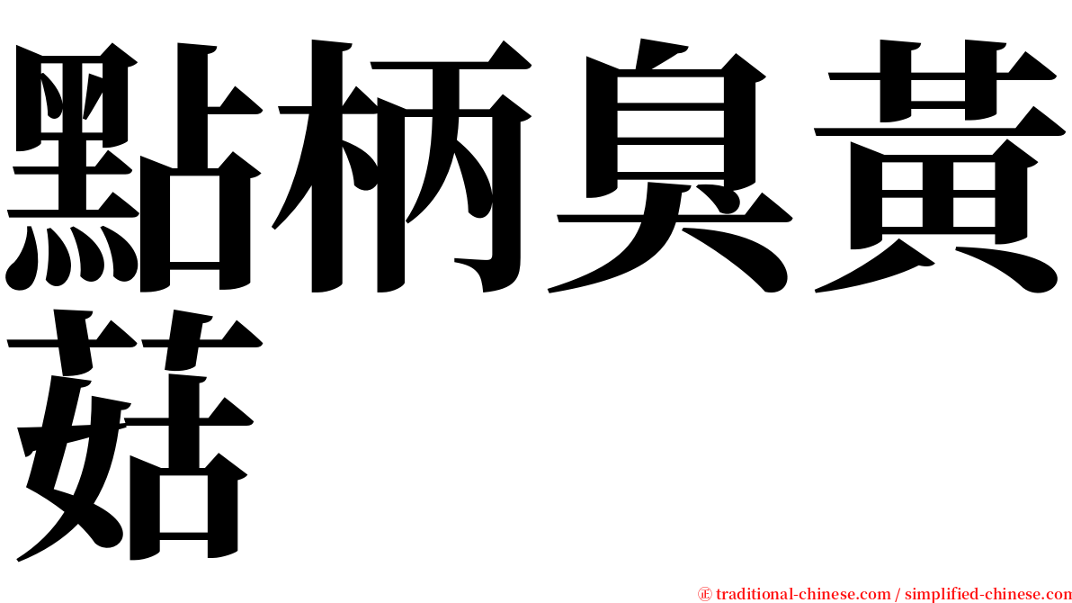 點柄臭黃菇 serif font