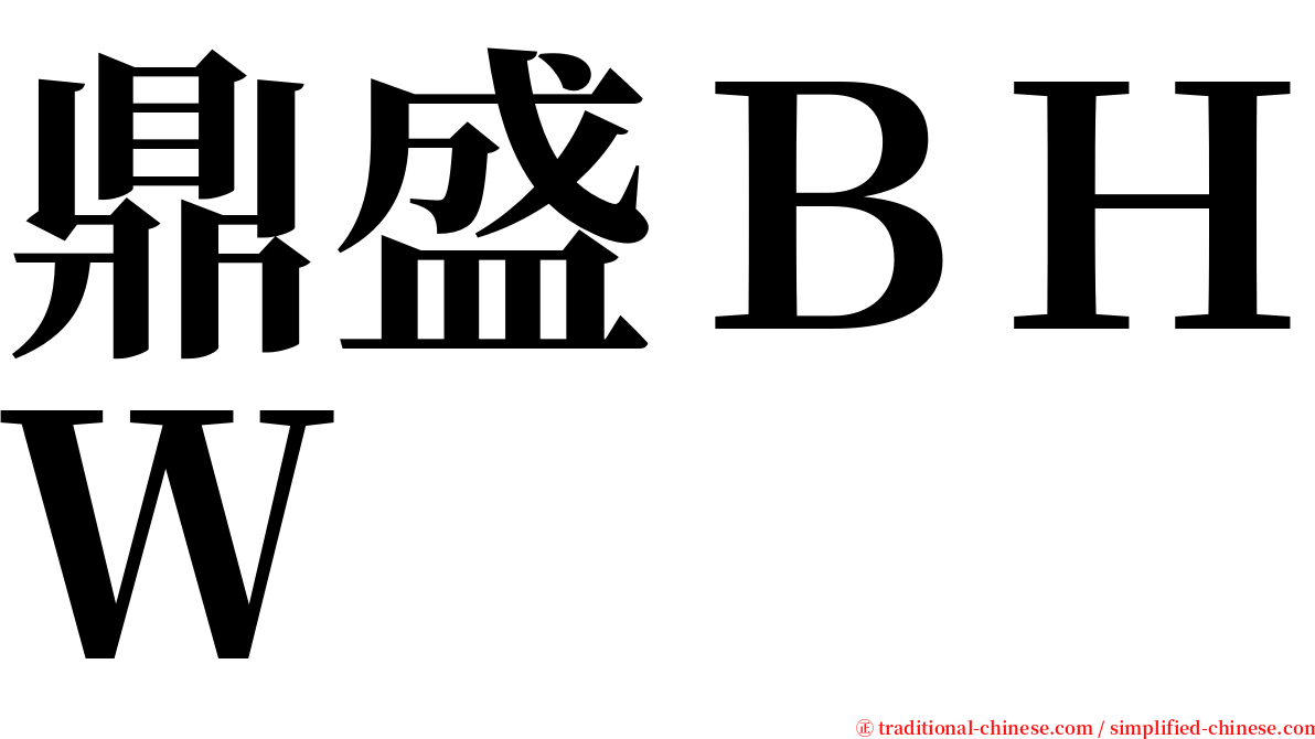 鼎盛ＢＨＷ serif font