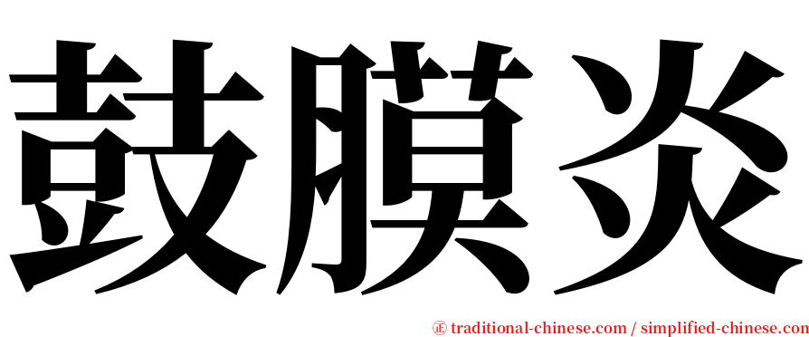 鼓膜炎 serif font