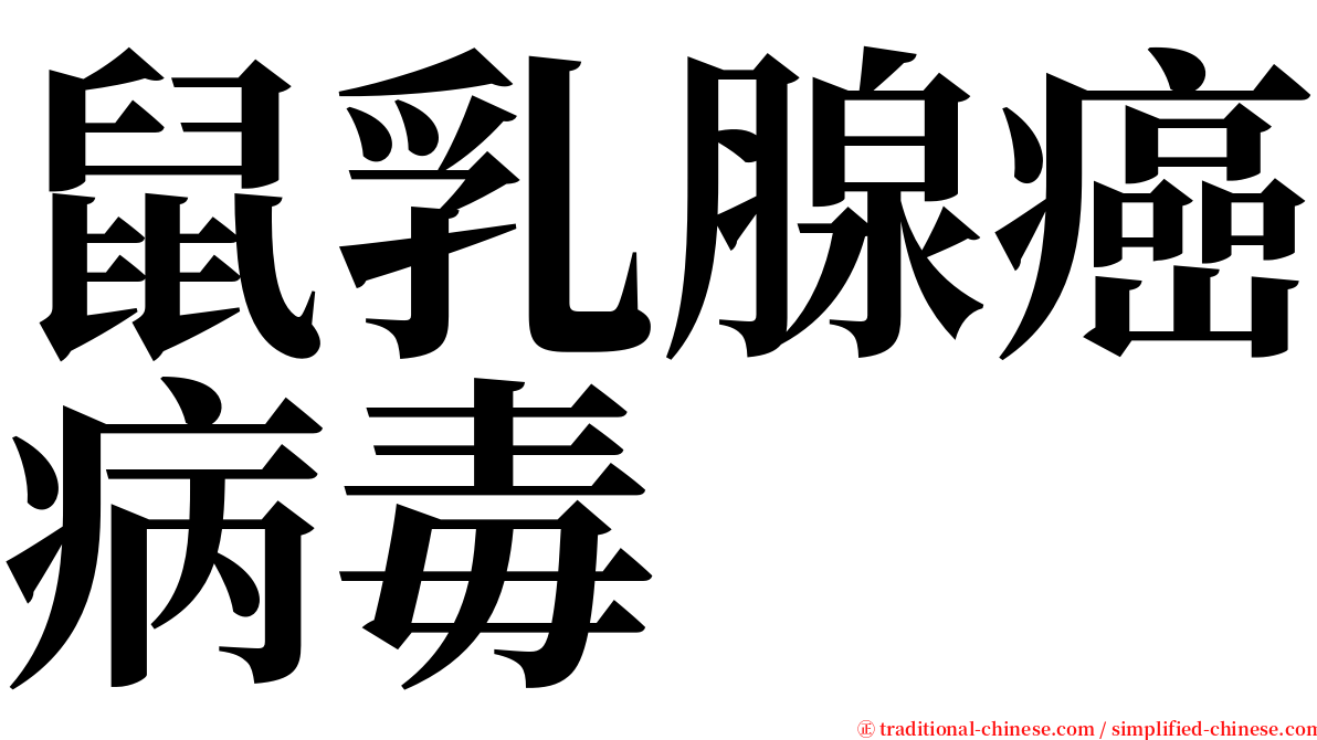 鼠乳腺癌病毒 serif font