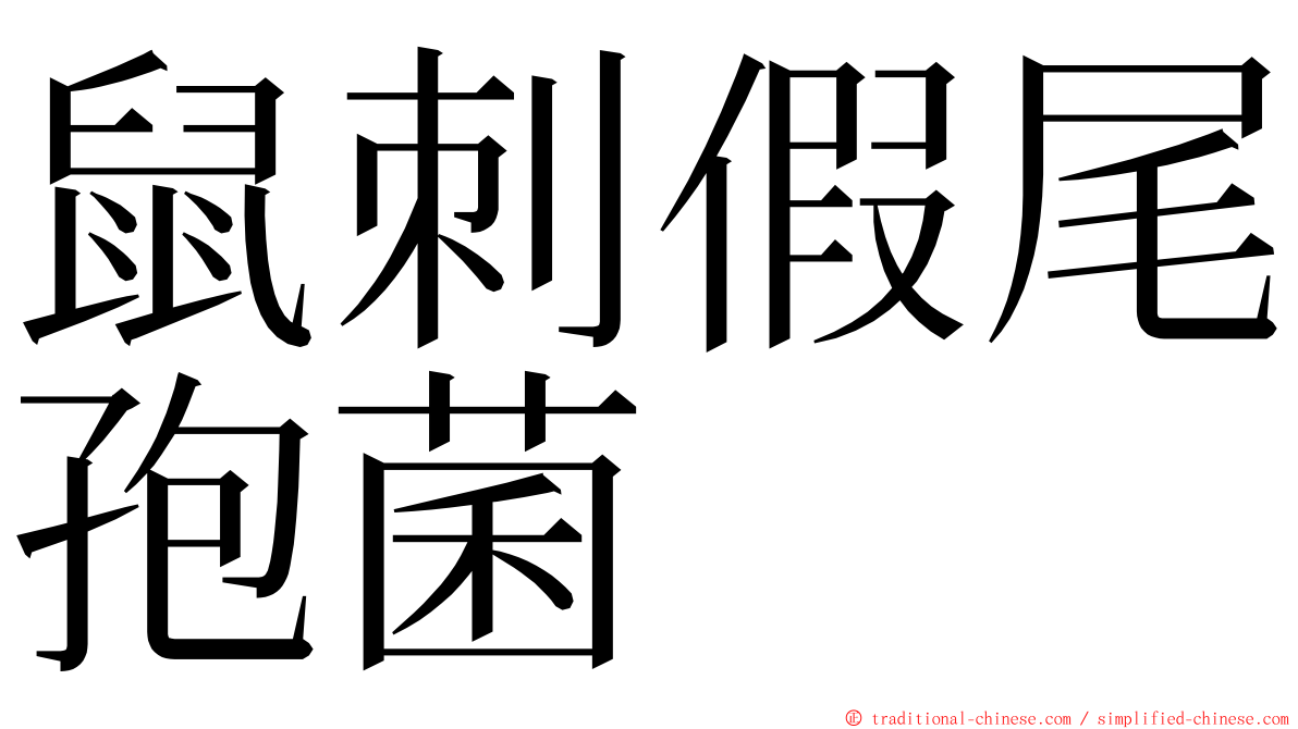 鼠刺假尾孢菌 ming font