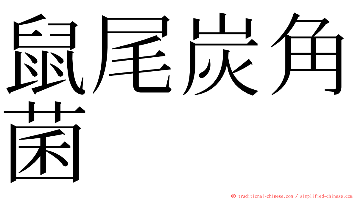 鼠尾炭角菌 ming font