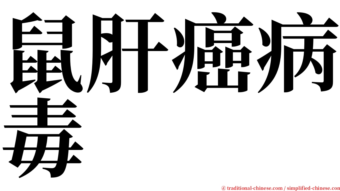 鼠肝癌病毒 serif font