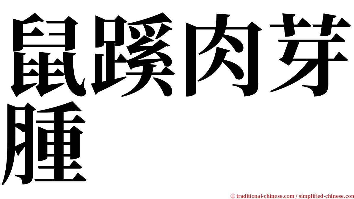 鼠蹊肉芽腫 serif font