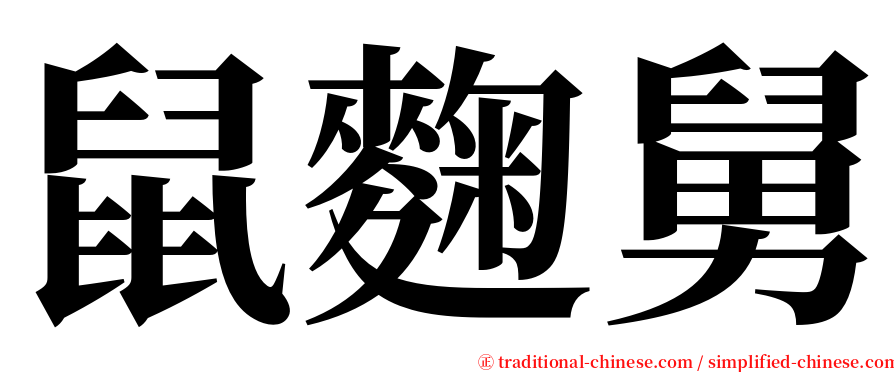 鼠麴舅 serif font