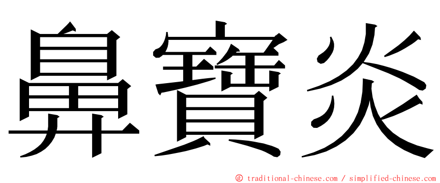 鼻寶炎 ming font