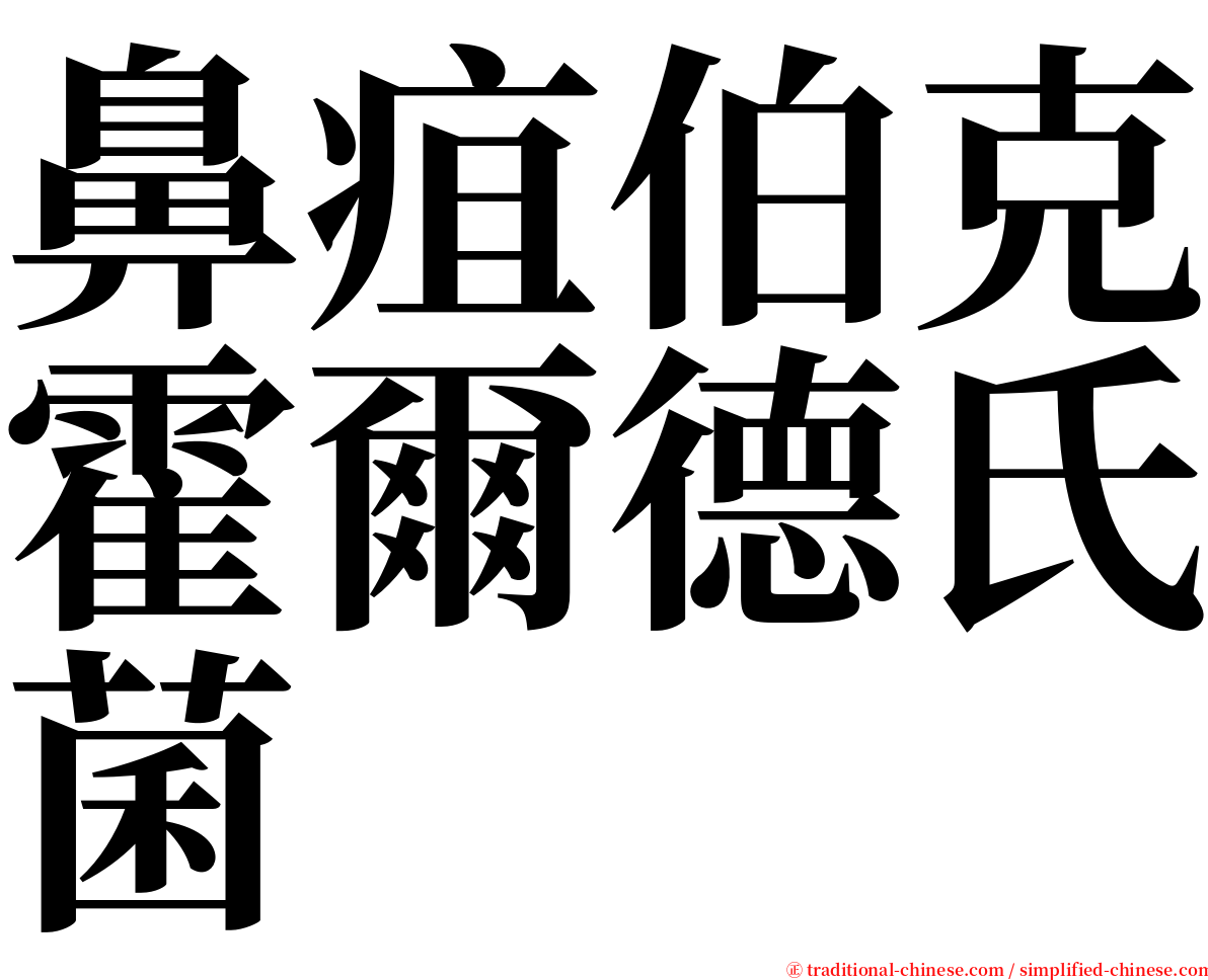 鼻疽伯克霍爾德氏菌 serif font