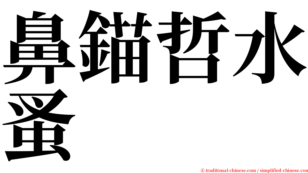 鼻錨哲水蚤 serif font