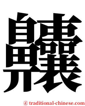 齉 serif font