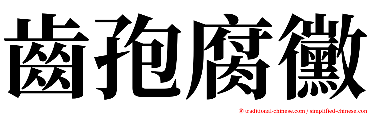 齒孢腐黴 serif font