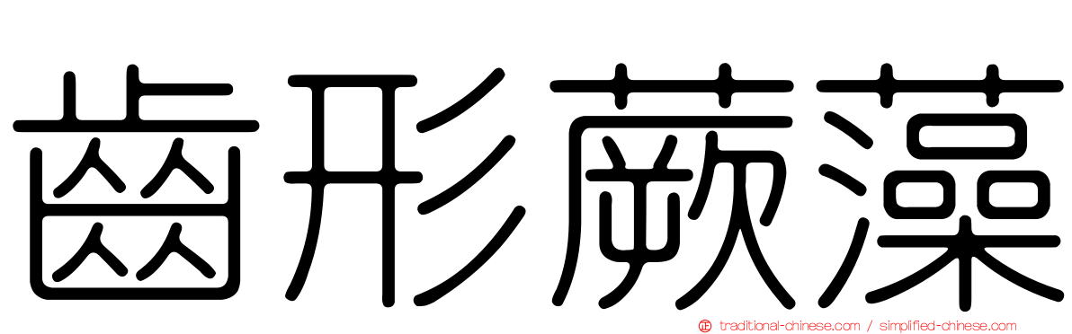 齒形蕨藻