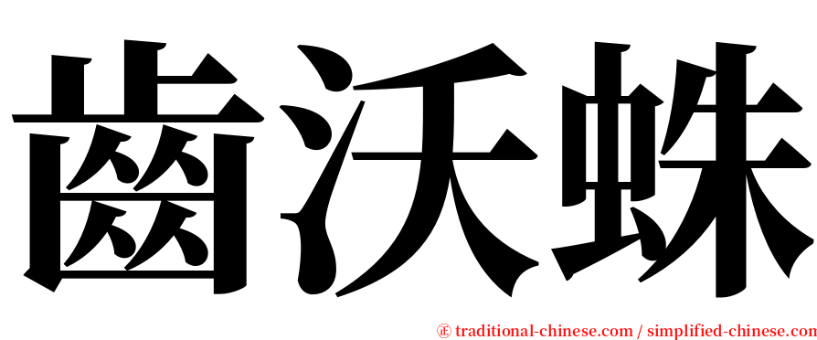 齒沃蛛 serif font