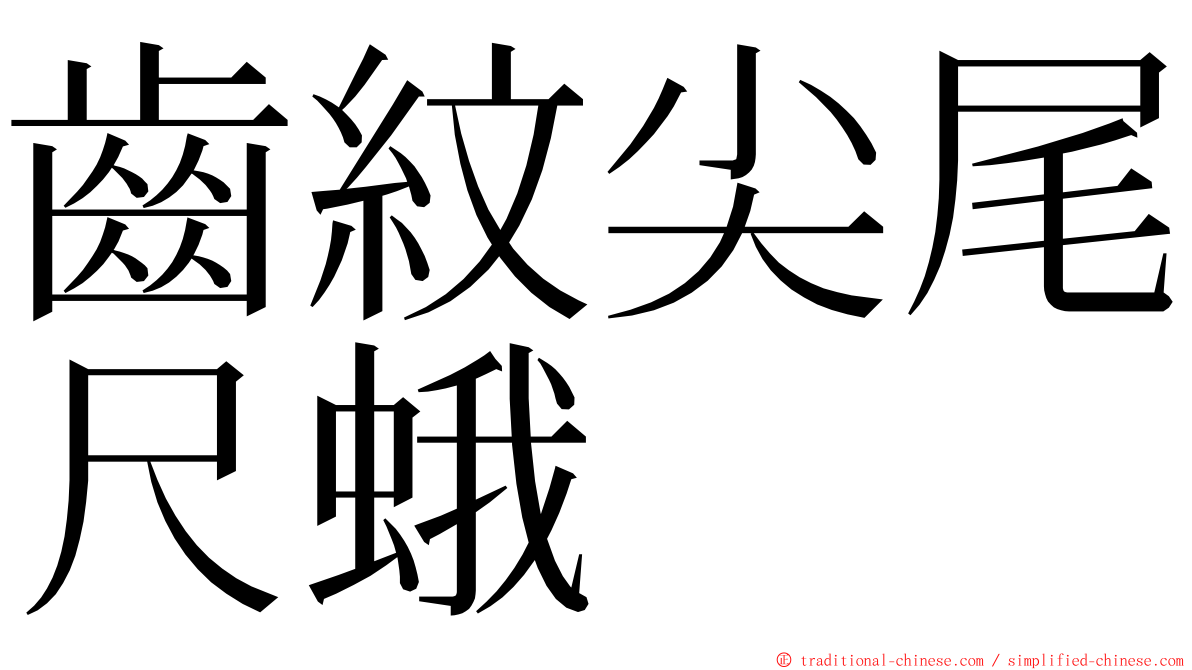 齒紋尖尾尺蛾 ming font