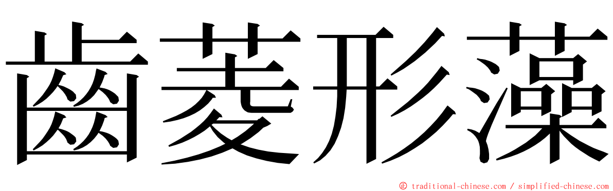 齒菱形藻 ming font