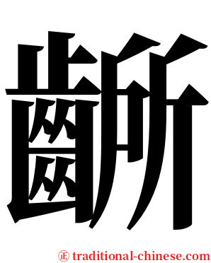 齭 serif font