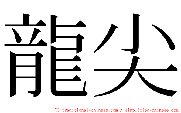 龍尖 ming font