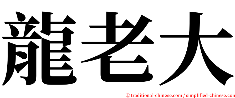 龍老大 serif font