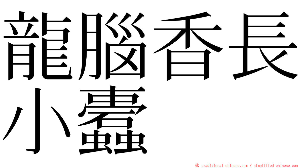 龍腦香長小蠹 ming font