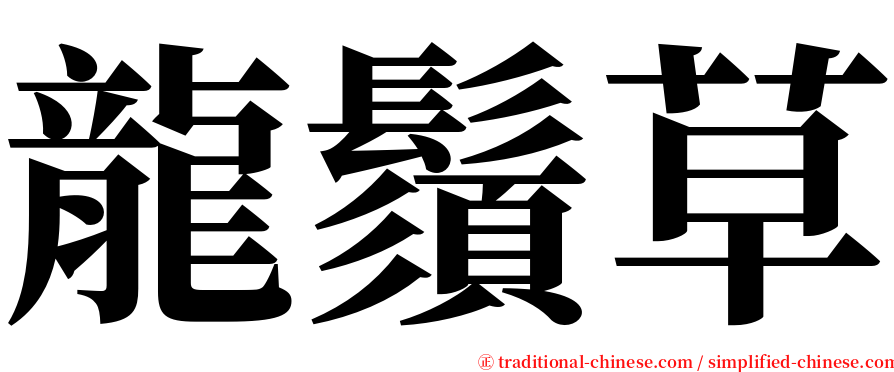 龍鬚草 serif font