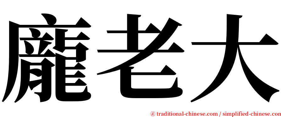 龐老大 serif font