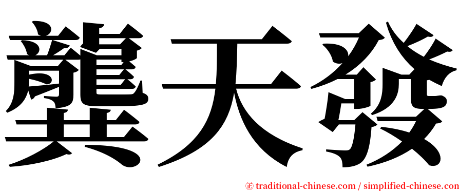 龔天發 serif font