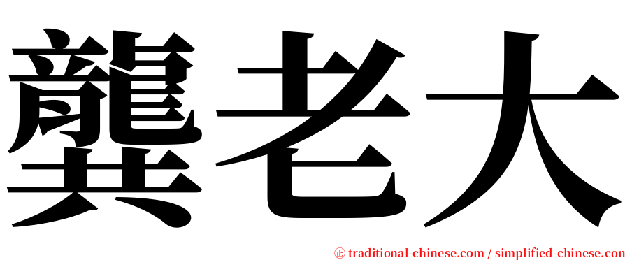 龔老大 serif font